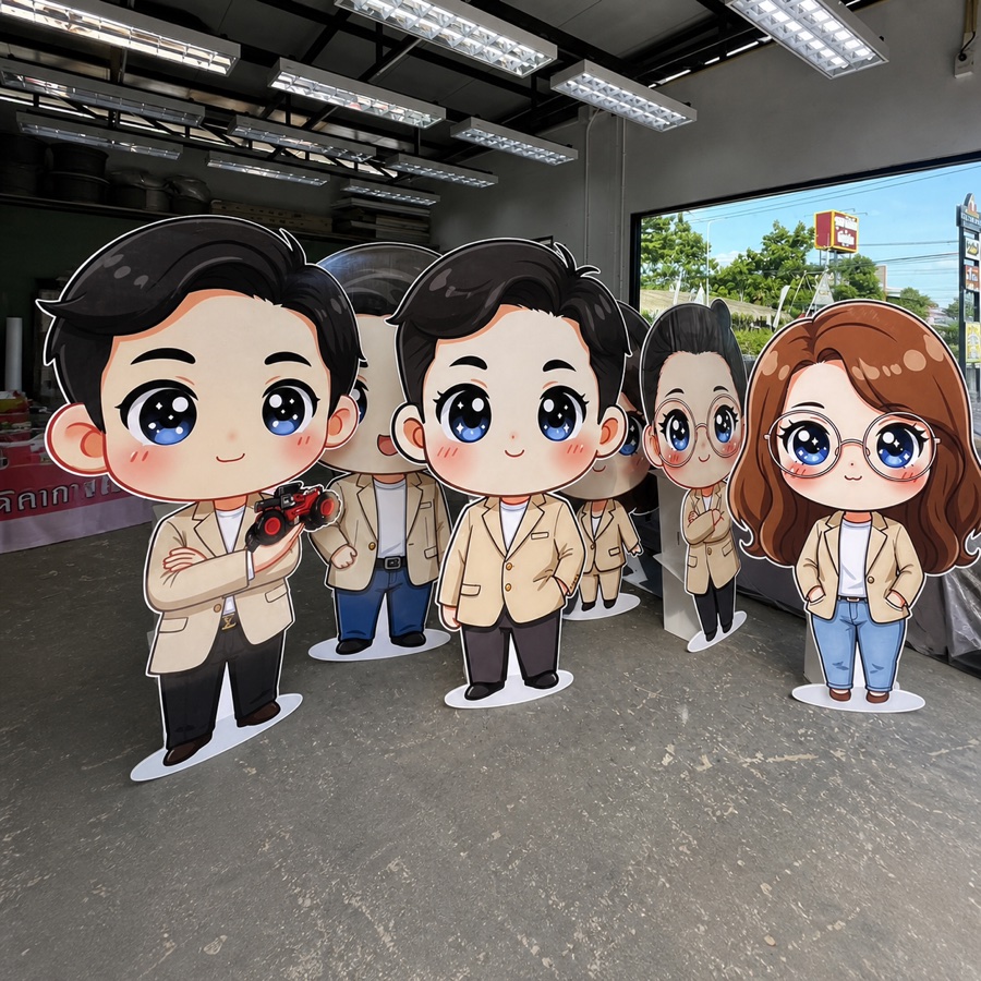 ผลงานสแตนดี้ PP Board ขนาดใหญ่ โดย Banchang Art
